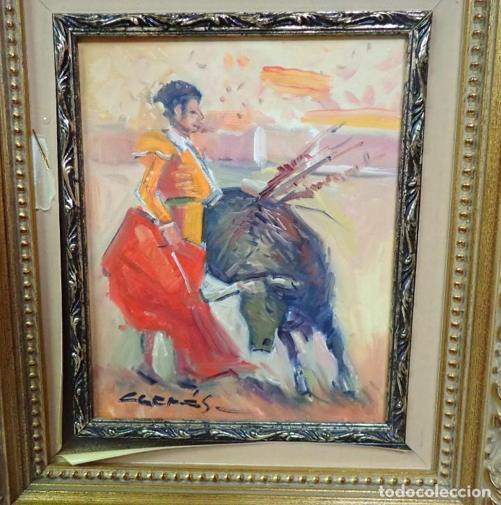 Arte: &Oacute;leo sobre lienzo firma a catalogar - Foto 2
