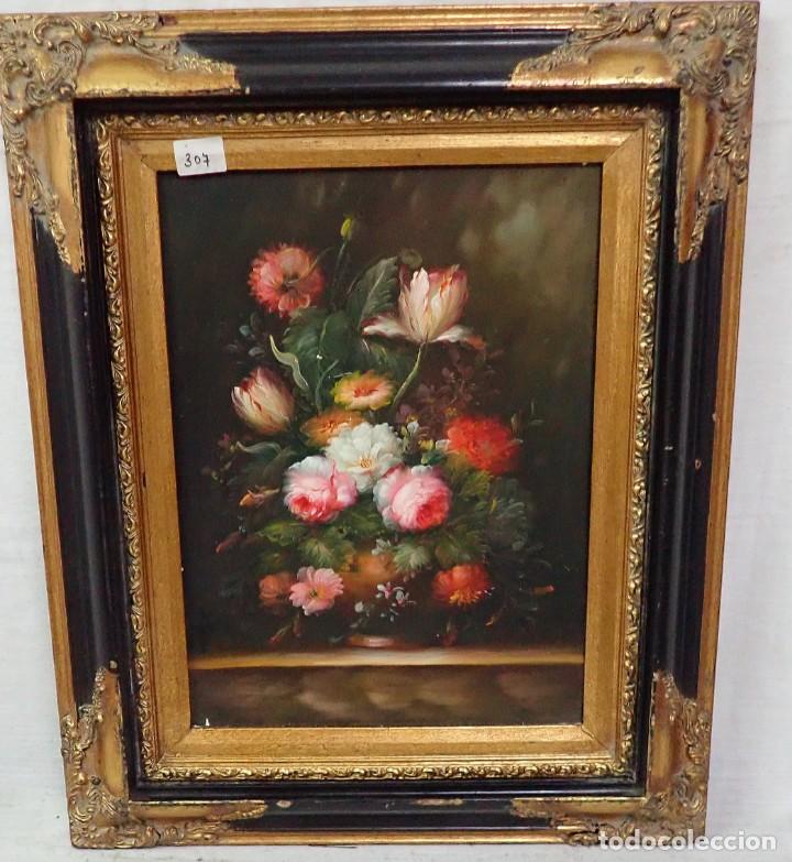 Arte: &Oacute;leo sobre tabla firma a catalogar - Foto 1
