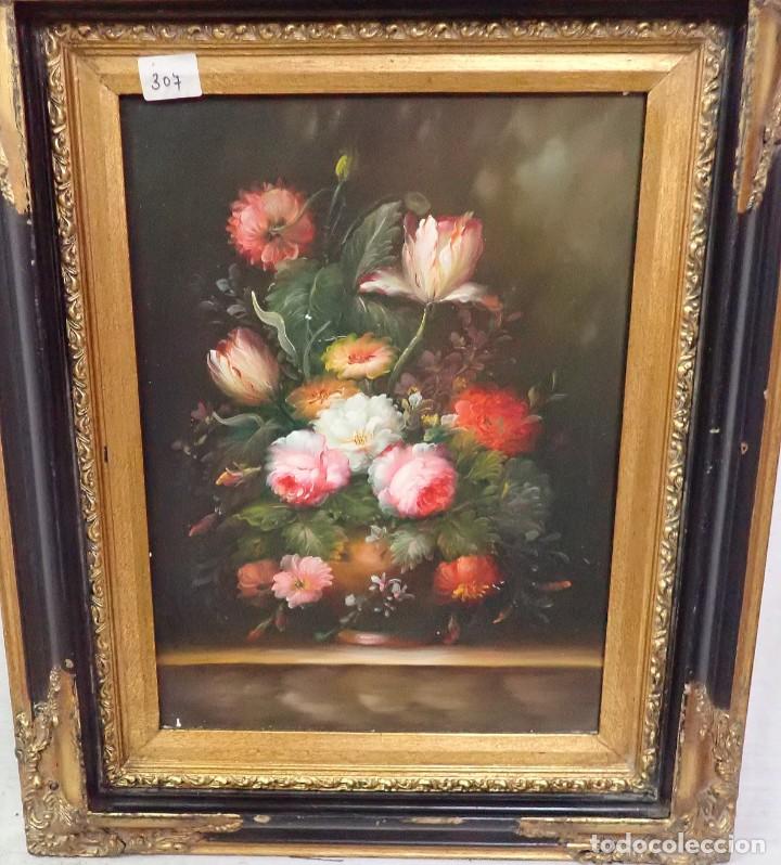 Arte: &Oacute;leo sobre tabla firma a catalogar - Foto 2