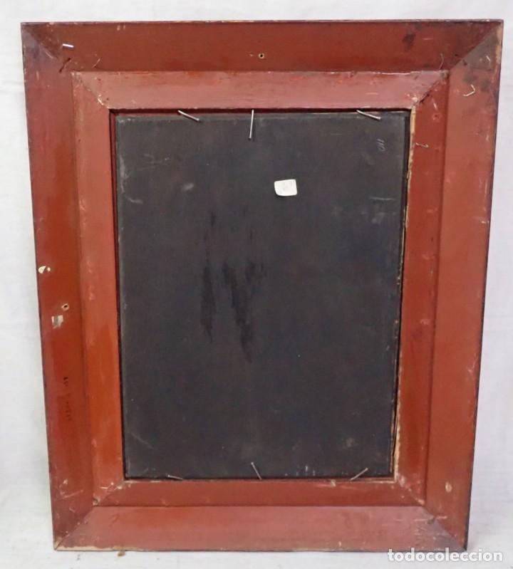 Arte: &Oacute;leo sobre tabla firma a catalogar - Foto 3
