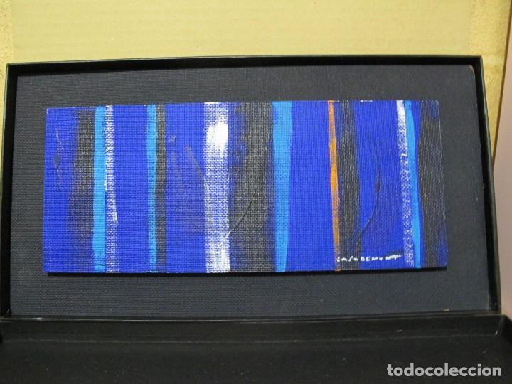 Arte: David Casademunt - B&agrave;sic Geom&egrave;tric - Acr&iacute;lica sobre Madera Textural 22x40 cms - Foto 1
