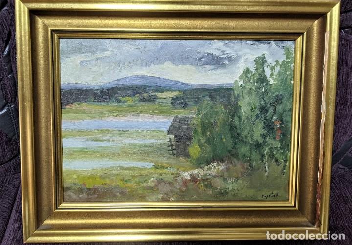 Arte: Suecia, naturaleza firmado 1900