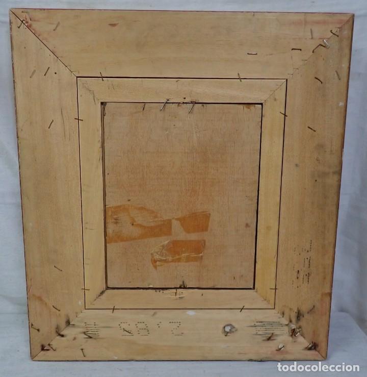 Arte: &Oacute;leo sobre tabla firma a catalogar - Foto 4