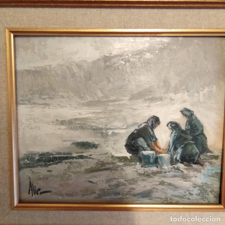 Arte: &Oacute;leo sobre tabla.Galicia 90,s - Foto 2