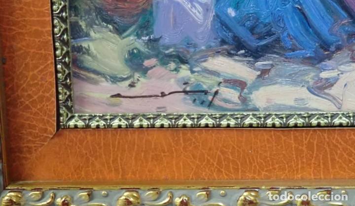 Arte: &Oacute;leo sobre tabla firma a catalogar - Foto 3