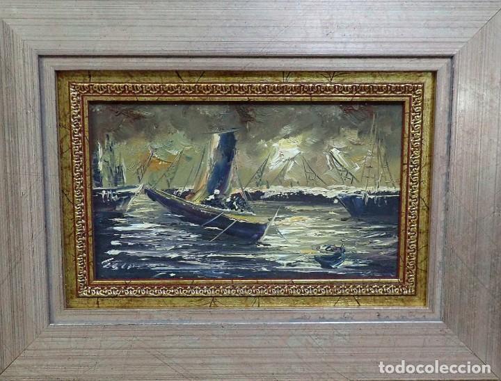 Arte: &Oacute;leo sobre lienzo firma a catalogar - Foto 2