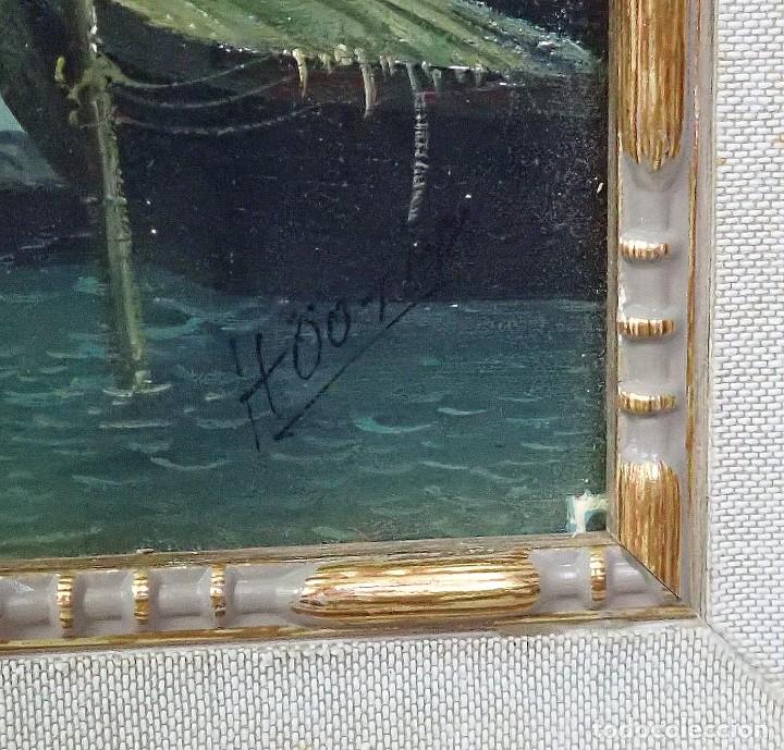 Arte: &Oacute;leo sobre tabla firma a catalogar - Foto 3