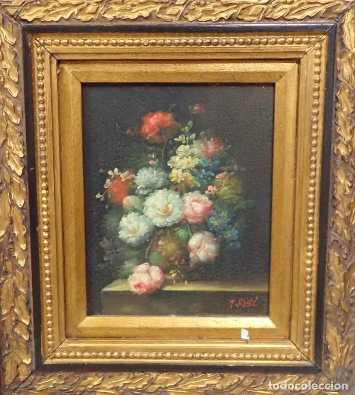 Arte: &Oacute;leo sobre tabla firma rubi - Foto 2
