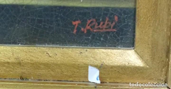 Arte: &Oacute;leo sobre tabla firma rubi - Foto 3
