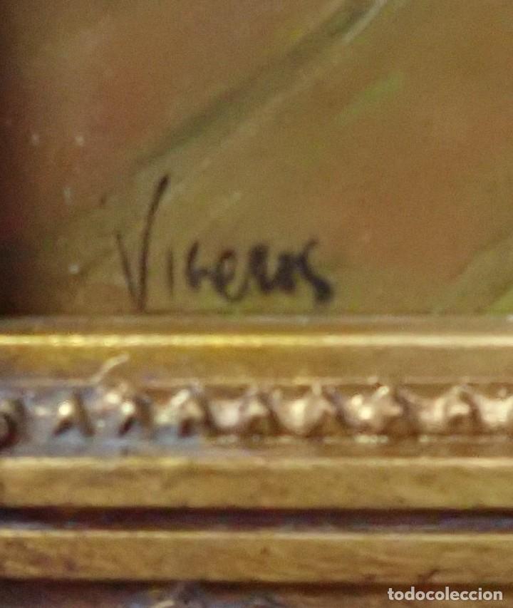 Arte: &Oacute;leo sobre tabla firma a catalogar - Foto 3