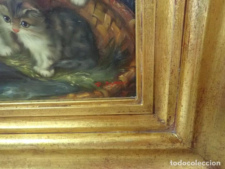 Arte: &Oacute;leo sobre tabla firma a catalogar - Foto 2