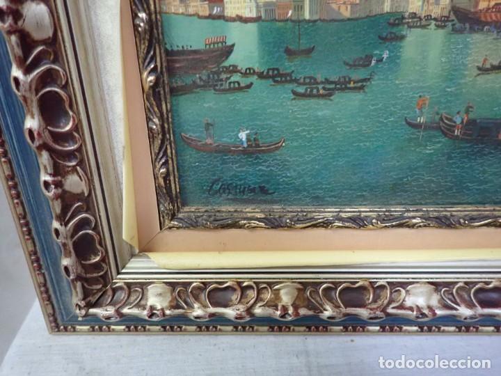 Arte: &Oacute;leo sobre tabla firma a catalogar - Foto 3