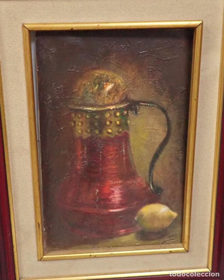 Arte: &Oacute;leo sobre lienzo firma a catalogar - Foto 2