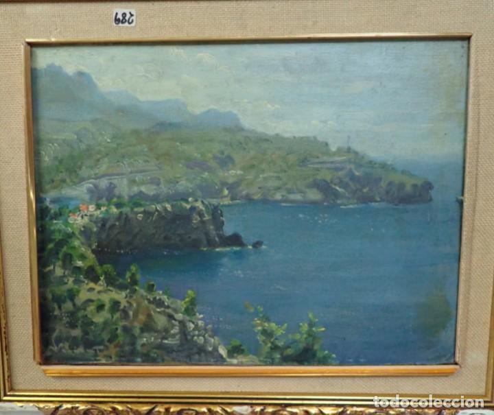Arte: &Oacute;leo sobre tabla firma a catalogar - Foto 2