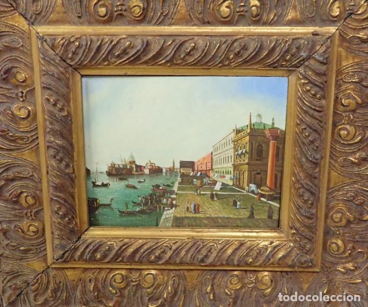 Arte: &Oacute;leo sobre tabla firma a catalogar - Foto 2