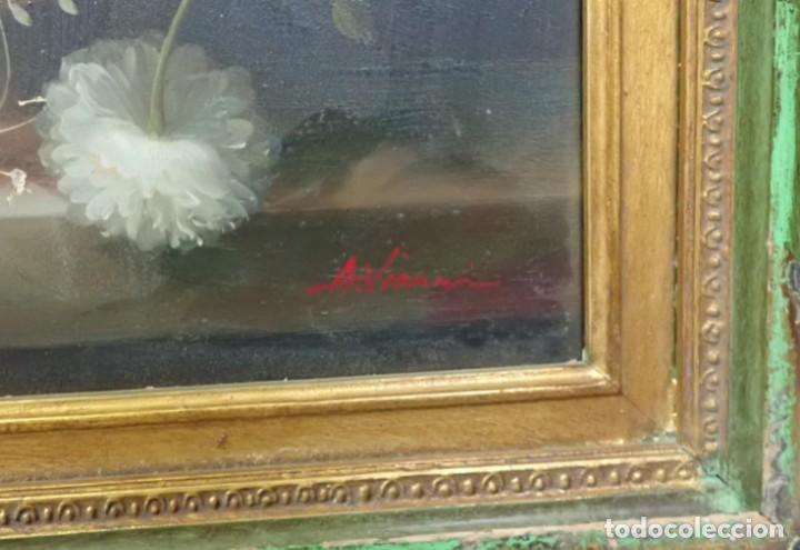 Arte: &Oacute;leo sobre tabla firma a catalogar - Foto 3
