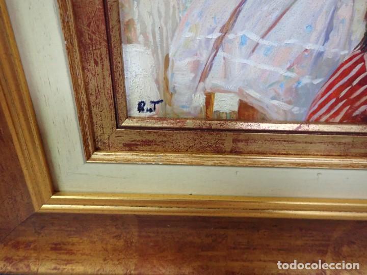 Arte: &Oacute;leo sobre tabla firma rut - Foto 2
