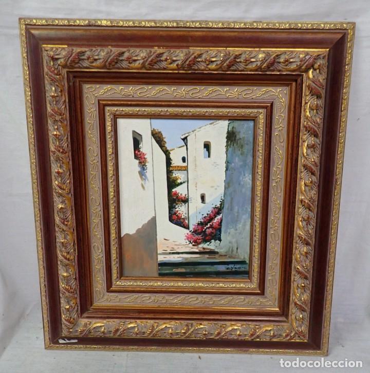 Arte: &Oacute;leo sobre lienzo firma a catalogar - Foto 1