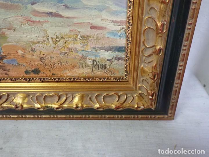 Arte: &Oacute;leo sobre tabla firma a catalogar - Foto 2