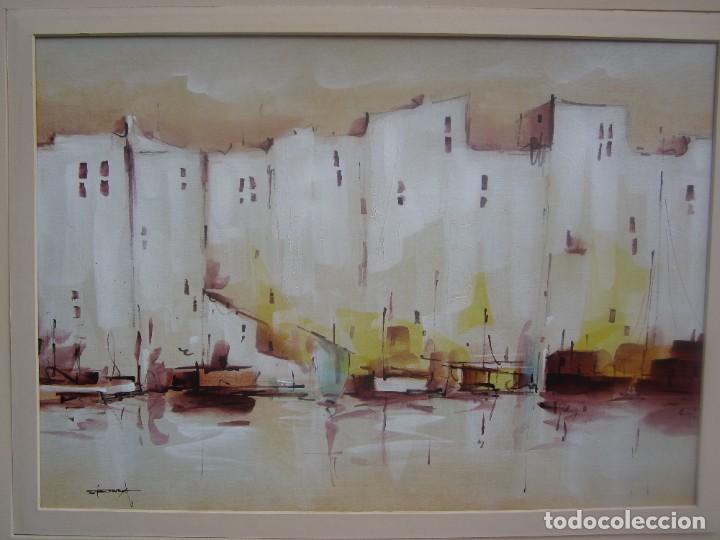 Arte: Cuadro barcos oleo - Foto 2