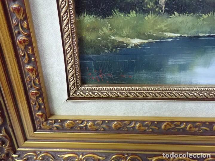 Arte: &Oacute;leo sobre tabla firma a catalogar - Foto 2