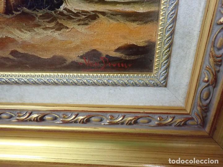 Arte: &Oacute;leo sobre tabla firma van derek - Foto 2