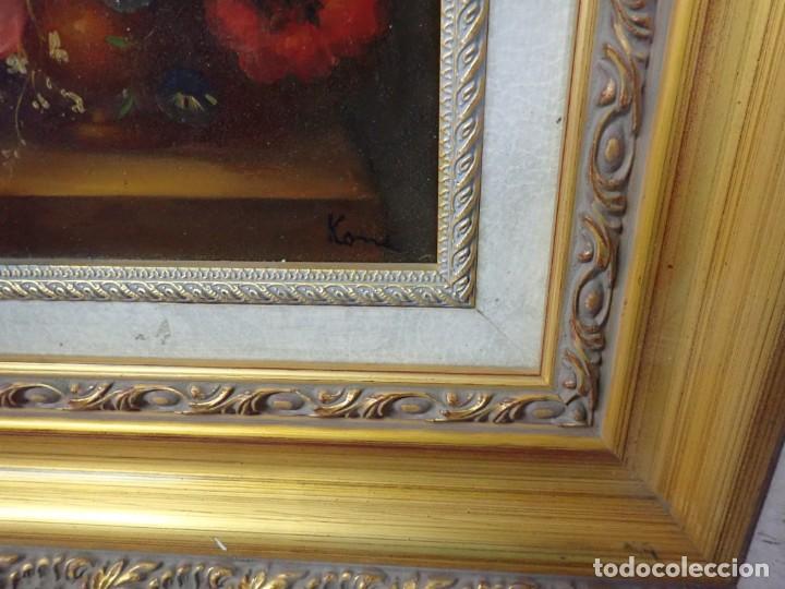 Arte: &Oacute;leo sobre tabla firma kone - Foto 2