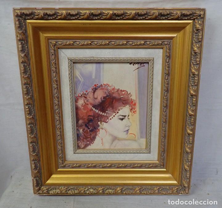 Arte: &Oacute;leo sobre tabla firma ferrer - Foto 1