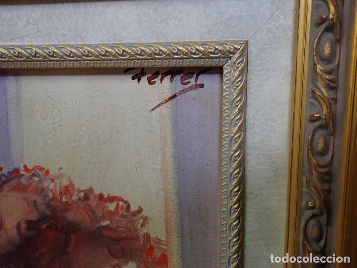 Arte: &Oacute;leo sobre tabla firma ferrer - Foto 2