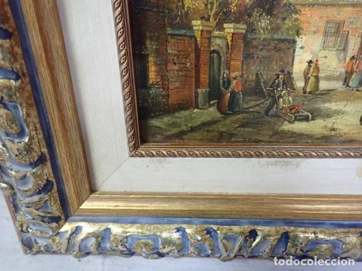 Arte: &Oacute;leo sobre tabla firma a catalogar - Foto 2