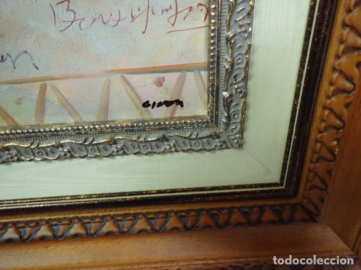 Arte: &Oacute;leo sobre tabla firma a catalogar - Foto 2