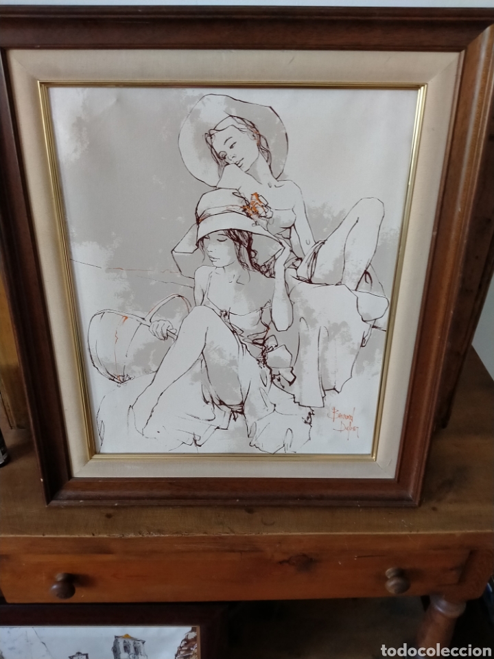 Arte: Cuadro Bernard Dufour dos jovenes - Foto 1