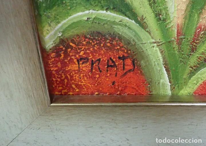 Arte: &Oacute;leo sobre tabla firma a catalogar - Foto 2