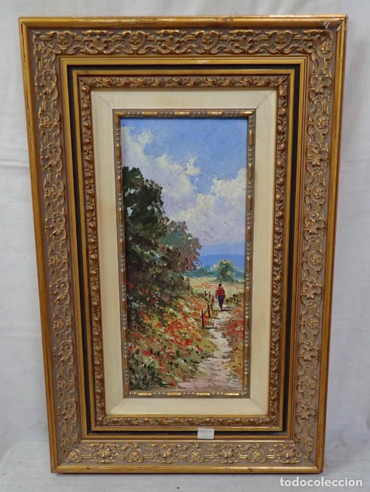 Arte: &Oacute;leo sobre lienzo firma a catalogar - Foto 1