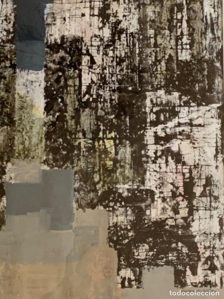 Art: COMPOSICI&Oacute;N ABSTRACTA ORIGINAL TINTA Y ACR&Iacute;LICO GIM&Eacute;NEZ BOTEY 1972, 56X46 CM