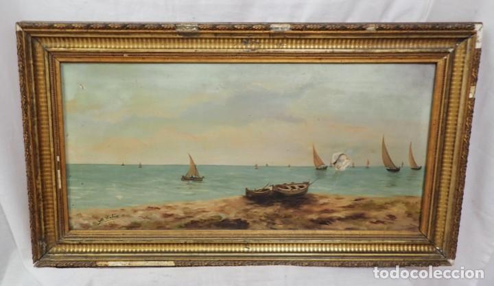 Arte: &Oacute;leo sobre tabla a catalogar - Foto 1
