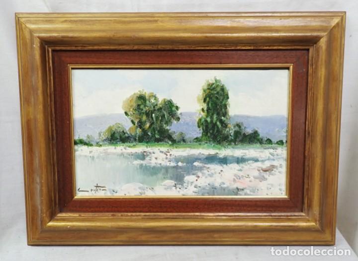 Arte: &Oacute;leo sobre lienzo firma a catalogar - Foto 1