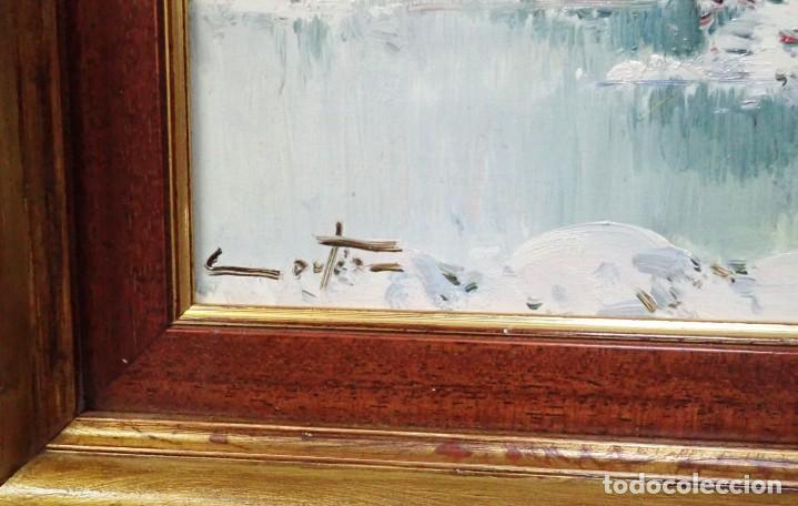 Arte: &Oacute;leo sobre lienzo firma a catalogar - Foto 3