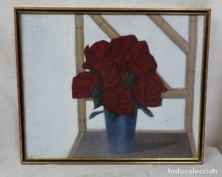 Arte: &Oacute;leo sobre tabla firma prat - Foto 1