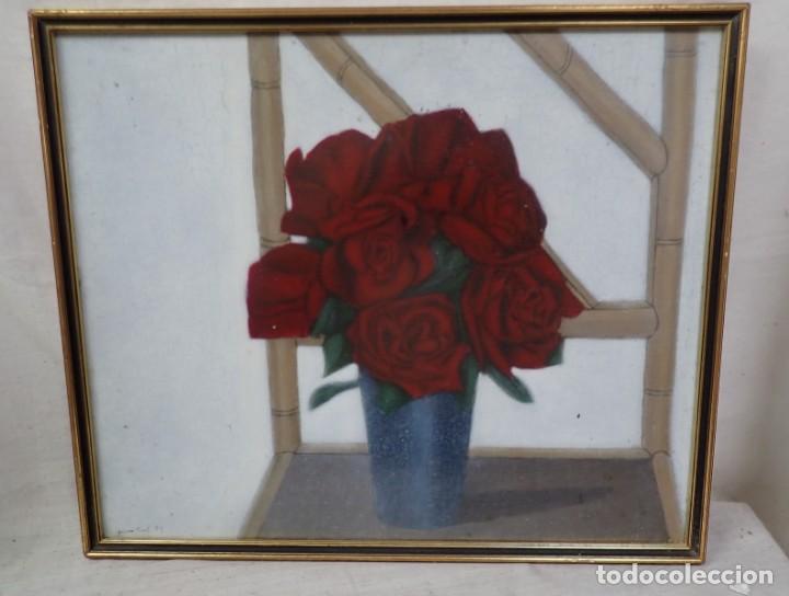 Arte: &Oacute;leo sobre tabla firma prat - Foto 2