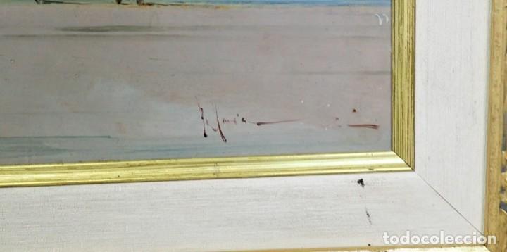 Arte: &Oacute;leo sobre lienzo firma a catalogar - Foto 3