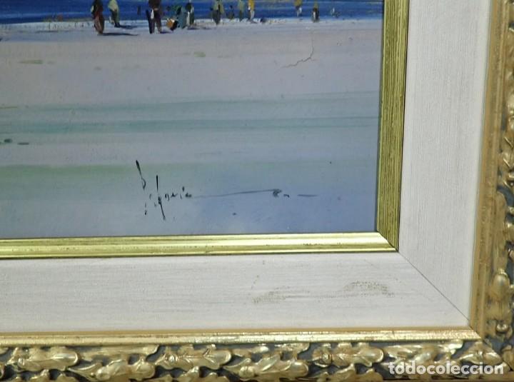 Arte: &Oacute;leo sobre tabla firma a catalogar - Foto 2