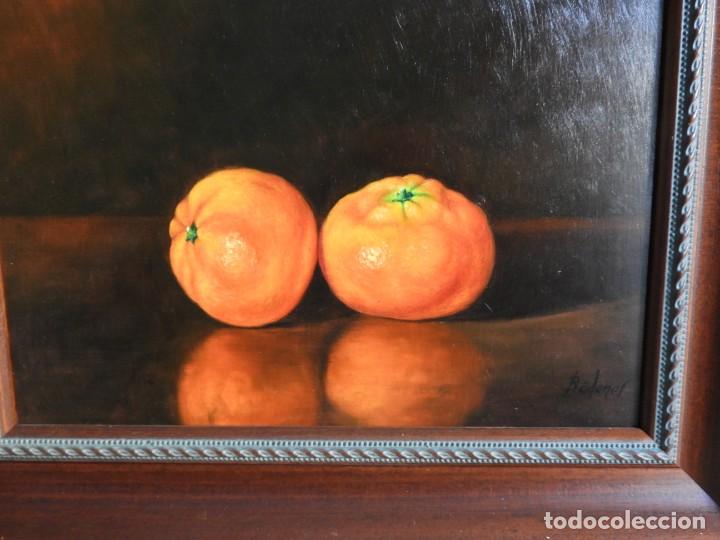 Arte: CUADRO OLEO DE MANDARINAS SOBRE TABLEX DE BADENES - Foto 3