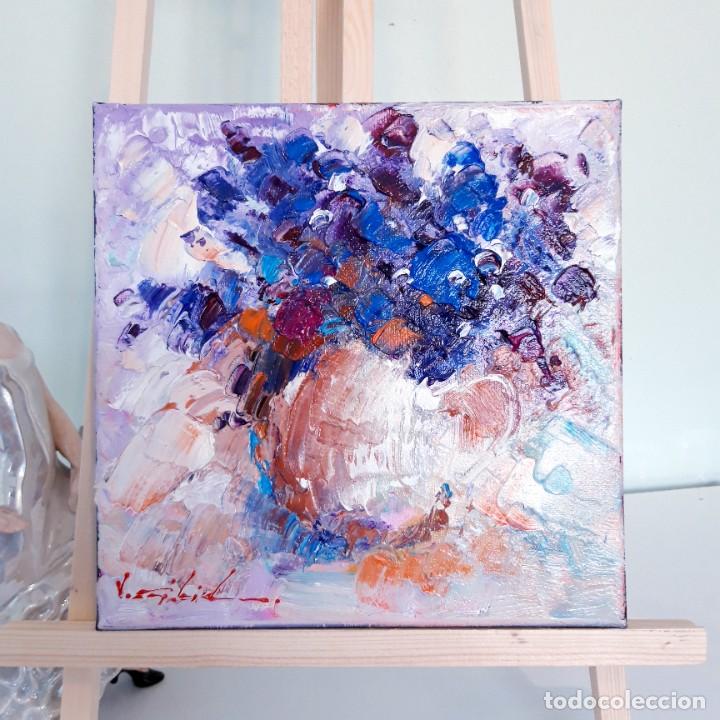 Arte: cuadro al oleo sobre lienzo ,,Flores,, - Foto 1