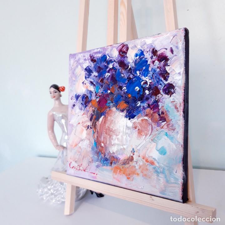 Arte: cuadro al oleo sobre lienzo ,,Flores,, - Foto 2