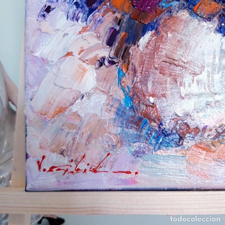 Arte: cuadro al oleo sobre lienzo ,,Flores,, - Foto 3