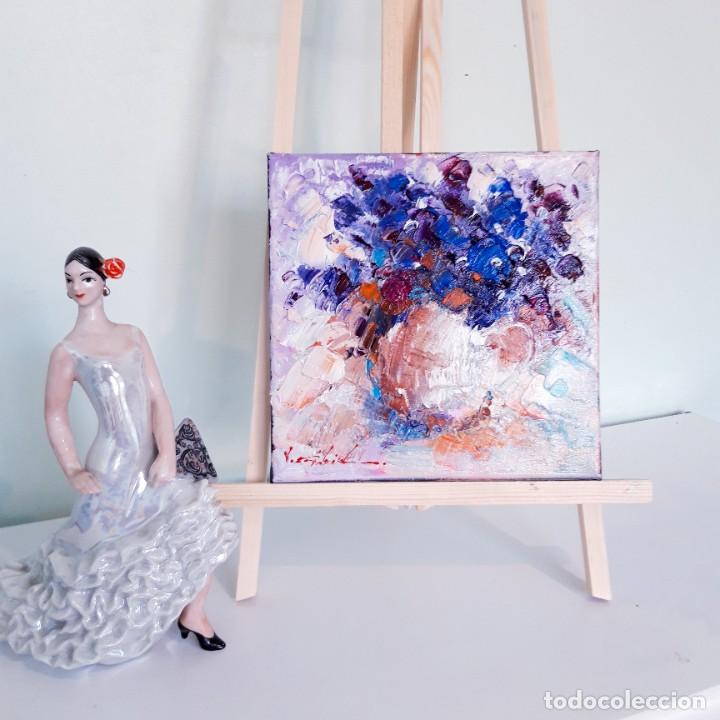 Arte: cuadro al oleo sobre lienzo ,,Flores,, - Foto 7