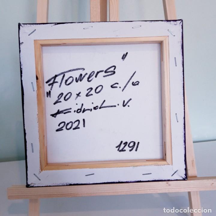 Arte: cuadro al oleo sobre lienzo ,,Flores,, - Foto 8
