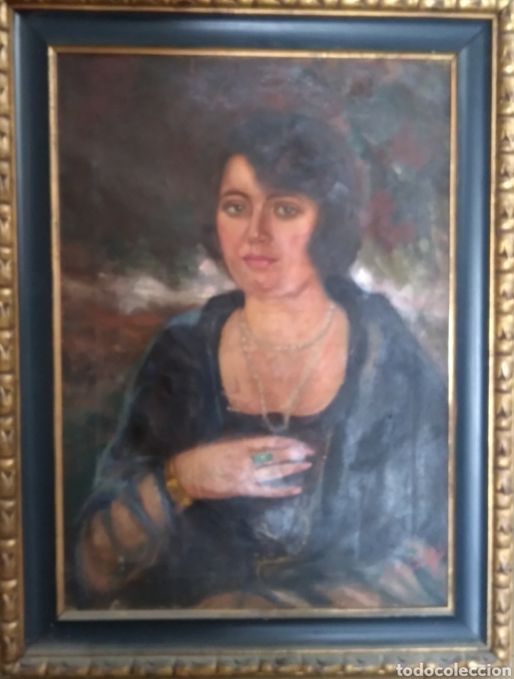 Arte: Retrato de principios del XX firmado de autor no identificado