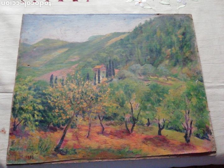 Arte: A. MART&Iacute;NEZ 1933 pintura - Foto 1